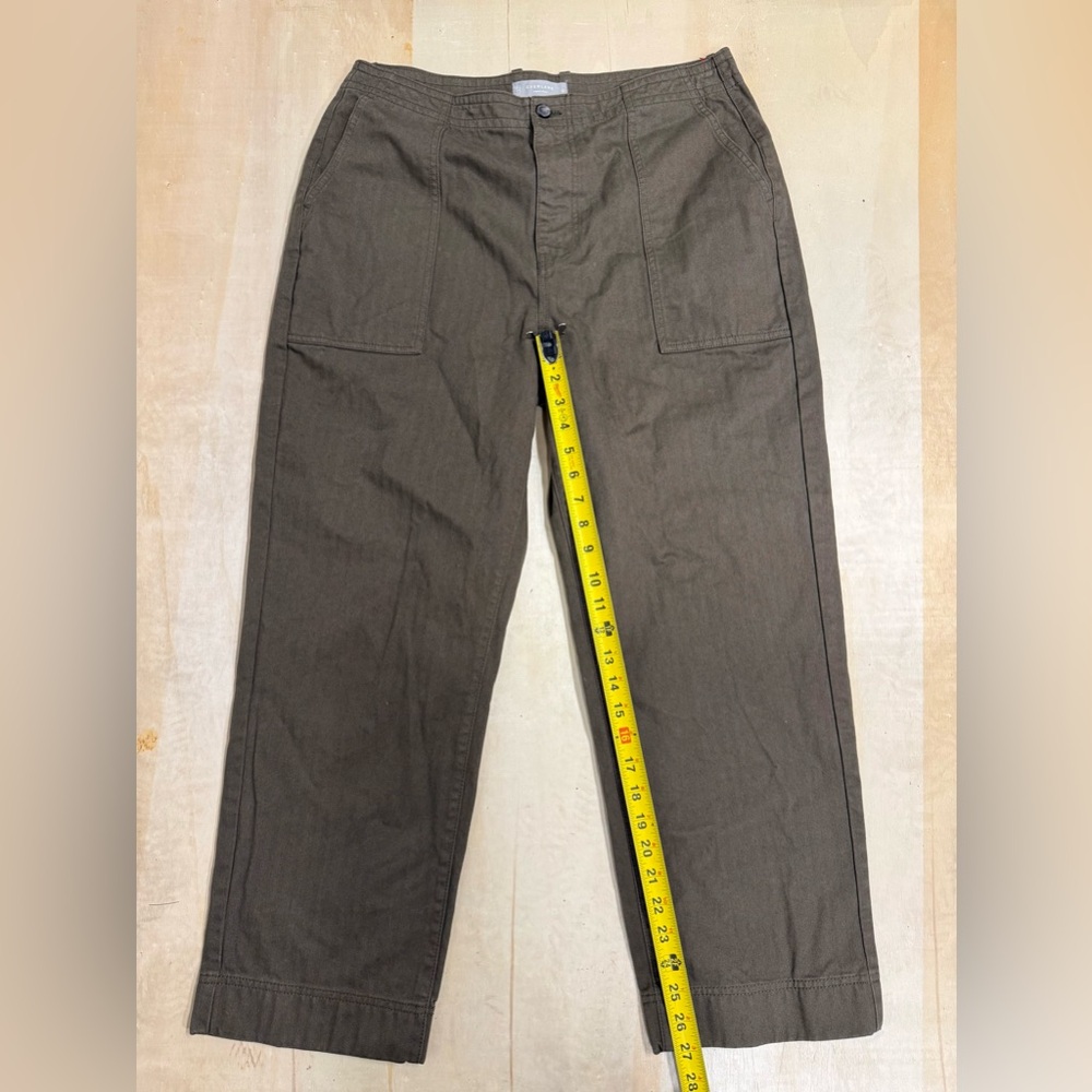 EVERLANE
Organic Cotton Herringbone Pant - Olive - Picture 7 of 8